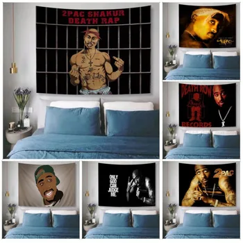 2PAC хип-хоп певец, Гобелен, аниме, гобелен, висячие Таро, настенные коврики в стиле хиппи, простыни, висящие на стене общежития