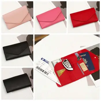 Портативный элегантный модный трехстворчатый кошелек, многофункциональный кошелек для денег из натуральной кожи, водонепроницаемый держатель для карт в корейском стиле