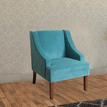 Кресла для гостиной с откидным подлокотником, бархатно-бирюзовый