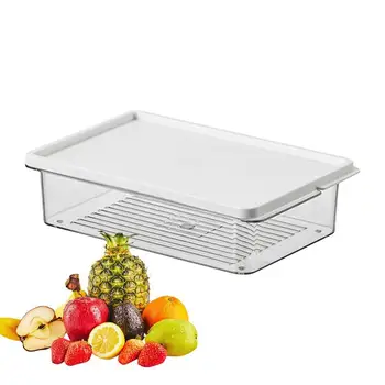 Ящики-органайзеры для холодильника, Кухонный органайзер с крышкой, Складываемый холодильник большой емкости, держатель для продуктов для овощей на кухне