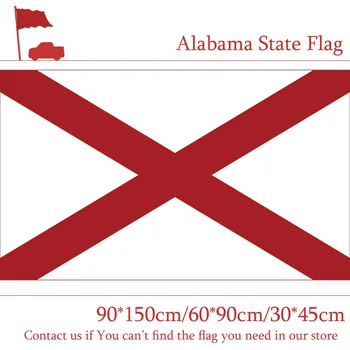 90*150 см 60*90 см Флаг штата Алабама США 30*45 см Автомобильный флаг