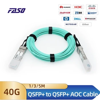 40G Активный оптический кабель QSFP +-QSFP + 1 м/3 М/5 М OM3-Aqua AOC 1-5 м, для Cisco, Huawei, MikroTik, HP, Intel...Коммутатор Etc