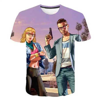 Футболки Grand Theft Auto Gta 5, игровая детская одежда с 3D-принтом, уличные футболки для мальчиков, детская одежда для мальчиков, одежда 2023 года