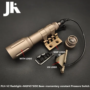 Тактический страйкбольный Sotac CNC PLH-V2 Modlit Металлический фонарик Scout Light с боковым основанием MGP45 градусов и переключателем давления на горячую кнопку