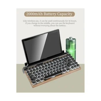 83 клавиши, игровые клавиатуры, клавиатура для пишущей машинки в стиле ретро, Беспроводная клавиатура Bluetooth, USB, механические панк-клавиши для ПК, C