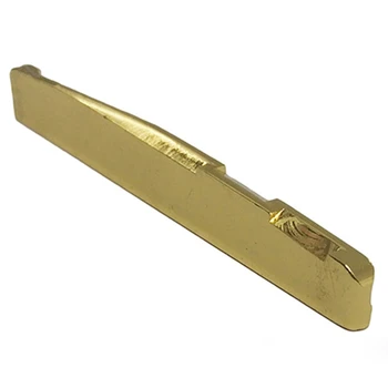 Седло моста акустической гитары из латуни и золота 72*3*6.9/7.8 мм