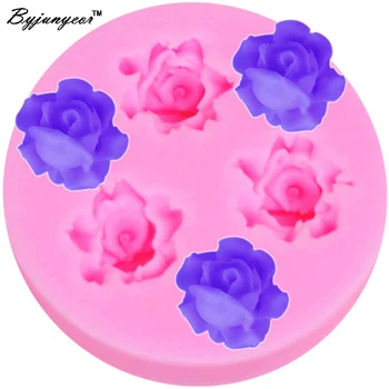 Byjunyeor M122 Розовая Эпоксидная УФ-смола, цветы, силиконовые формы для мыла, формы для поделок, Формы для свечей, Инструменты для торта