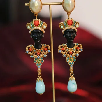 Красочные заколки для ушей в ретро-египетском стиле для женщин, серьги, женские заколки для ушей Boucle D'Oreille Orechini в тренде