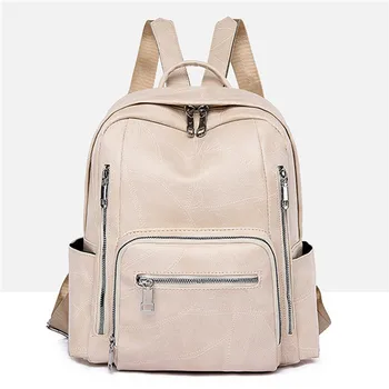 Элегантная сумка Женский кожаный рюкзак Высококачественная женская сумка через плечо Повседневный рюкзак Кошелек Школьная сумка для девочек-подростков 2024