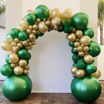 154 шт. набор 5-дюймовых зеленых латексных воздушных шаров на День рождения, латексных воздушных шаров для вечеринки, латексных воздушных шаров для вечеринки, латексных воздушных шаров