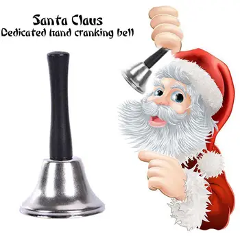 Рождественские колокольчики для ручного звона, праздничные принадлежности, креативные металлические открывающиеся колокольчики, Изысканное красивое компактное рождественское украшение