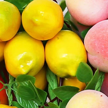 Имитация гирлянды из искусственных фруктов и лимона для декора ресторана отеля дома и сада