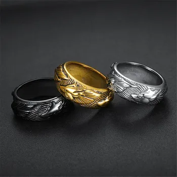 Мужское кольцо в стиле панк из нержавеющей стали, ледяной волк байкерского кольца, модные уникальные украшения