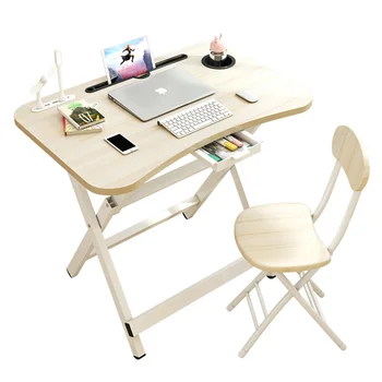 Детские столики Простая бытовая Складная комбинация ученического стола и стула Детский рабочий стол Письменные столы и набор стульев