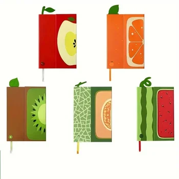 Блокнот серии Fruit, мультяшный альбом для рисования с магнитной раскладушкой, милые записные книжки и блокноты для записей, офисные блокноты
