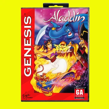 Игровая карта Aladdin MD 16 бит США Чехол для картриджа игровой консоли Sega Megadrive Genesis