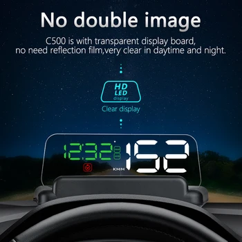 OANA C500 Auto OBD2 GPS HUD Головной Дисплей EOBD Лобовое Стекло Автомобиля Проектор Спидометра Цифровые Аксессуары Для Всех Автомобилей