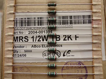 Прецизионные резисторы с металлической пленкой на медной ножке 1/4 ВТ2К 0,25 ВТ2К
