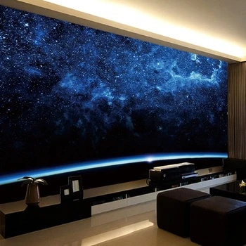 Фотообои на заказ Для стен 3D Красивая фреска Звездного Неба Современная Гостиная Спальня ТВ Фон Декор стен Обои