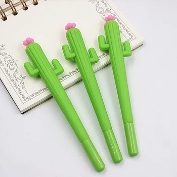 Свежая и креативная фирменная ручка в форме кактуса 0,5 мм, Гелевая ручка, милые канцелярские принадлежности для студентов Kawaii, Школьные канцелярские принадлежности для офиса, подарки