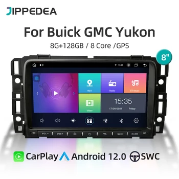 Android 12,0 Carplay IPS Автомобильный Мультимедийный Плеер WiFi Bluetooth IPS Экран Навигации GPS Автомобильное Радио для Buick GMC Yukon 2007-2016