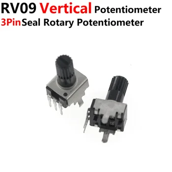 20ШТ RV09 Вертикальный 12,5 мм Вал 1K 2K 5K 10K 20K 50K 100K 1M 0932 B103 Регулируемый Резистор 0932 3-Контактный Уплотнительный Поворотный Потенциометр