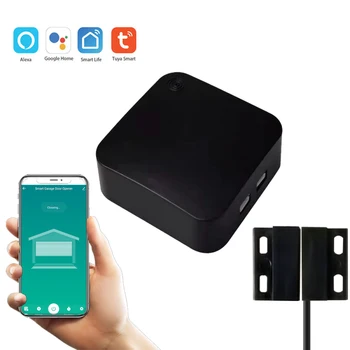 Tuya WiFi Открывалка для гаражных ворот Smart Gate Дверной контроллер APP Remote Работает с Alexa Google Assistant Smart Home