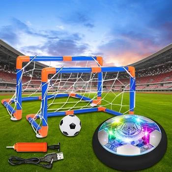 Парящий футбольный мяч со светодиодной подсветкой и поролоновым бампером для игр в помещении, воздушный воздушный парящий футбольный мяч для мальчиков и девочек
