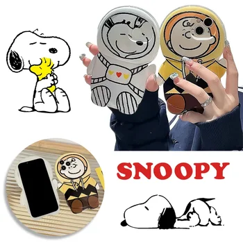 Забавный Чехол для Телефона Snoopy для iPhone 14 13 Pro Max 12 11 Plus SE XS XR X 8 7 Plus Мягкая Пара Астронавтов Мультяшный Противоударный Чехол