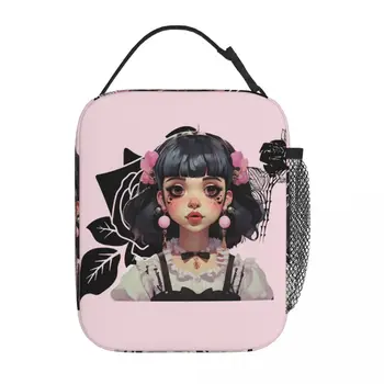 Изолированная сумка для ланча Gothic Girl Melanie Martinez Merch Singer Star Food Box INS Модный термоохладитель Bento Box для школы