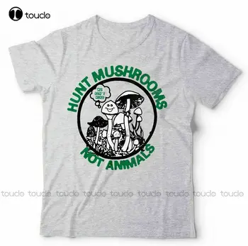 Футболка Hunt Mushrooms Not Animals Для мужчин и детей - Веганская Красная футболка Staten Island Уличная Одежда Gd в стиле Хип-хоп Xs-5Xl Унисекс