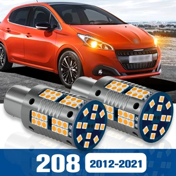2шт Светодиодный указатель поворота Blub Lamp Аксессуары Canbus для Peugeot 208 2012-2021 2013 2014 2015 2016 2017 2018 2019 2020