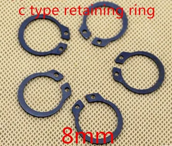 100 шт./лот m8 8 мм C-образное стопорное кольцо, C-образный стопорный зажим кольцевая шайба из легированной стали