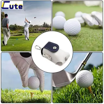 2023 Новый мини-карманный кожаный чехол для хранения мячей для гольфа, портативный поясной держатель для гольфа, мини-контейнер для мячей для гольфа, поясная сумка для хранения