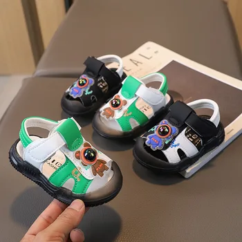Детские Сандалии Baotou/ Детская Обувь Для девочек, Летняя Дышащая Обувь с Рисунком из Мультфильма На Мягкой Подошве, Мужская Обувь Для Малышей, Обувь Для Новорожденных
