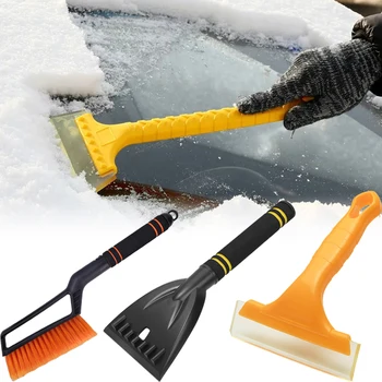 Автомобильный снегоуборщик, инструмент для уборки снега с лобового стекла, зимний скребок для льда, лопата, Инструменты для уборки снега, аксессуары