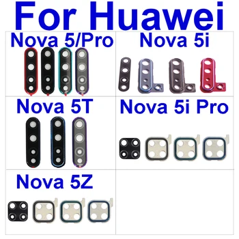 Стекло заднего Объектива + Крышка Для Huawei Nova 5 5i 5pro 5ipro 5T 5Z Стеклянный Объектив Задней Камеры С Заменой Крышки Корпуса Держателя Рамки