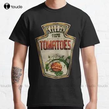 Винтажная футболка Attack Of The Killer Tomatoes, классическая футболка с принтом Attack Of The Killer Tomatoes, футболки на заказ, футболки с принтом на заказ, подарок