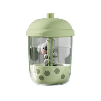 1 шт., Новый увлажнитель для чашки чая с молоком и Коалой, с высокой запотеваемостью, бытовой Маленький Портативный Настольный USB Мини-Парфюм, зеленый