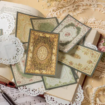 Бумажный коллаж с цветочным узором в средневековом стиле в стиле ретро, материалы для журналов для скрапбукинга, изготовление бумажных открыток, бумага для творчества 
