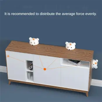 Мебельный соединительный шкаф с антидемпинговым покрытием, неперфорированный прочный клей, средство для моделирования дома с мультяшным медведем, средство для фиксации Мультяшного медведя