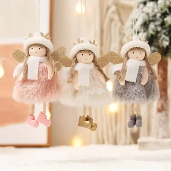 Рождественское украшение, Новый цилиндр, подвеска для девочки с оленьими рогами, Креативный Новый Кулон в виде Ангела, Рождественский подарок