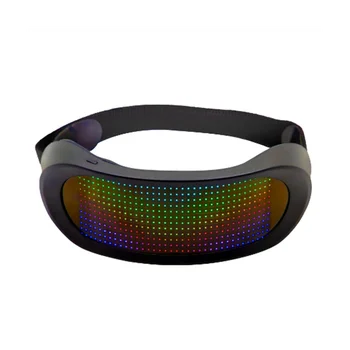 Загорающиеся Очки Светящаяся Светодиодная Маска Bluetooth LED Сияющие Очки Электронный Козырек Очки для Вечеринки Бар Пасхальный Подарок
