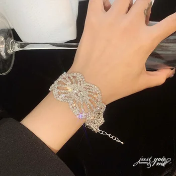 Женский новый бриллиантовый браслет Модный роскошный свадебный браслет для помолвки отправлено конкурирующее кольцо с цирконом ювелирный тренд