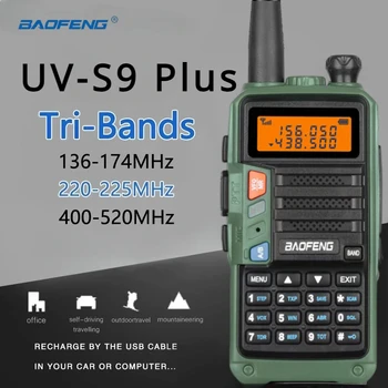 BAOFENG UV-S9 Plus V1 V2 4 Вт Мощный Ручной UHF VHF Двухдиапазонный 16 КМ Дальнобойный Водонепроницаемый Walkie Talkie Ham Двухстороннее Радио