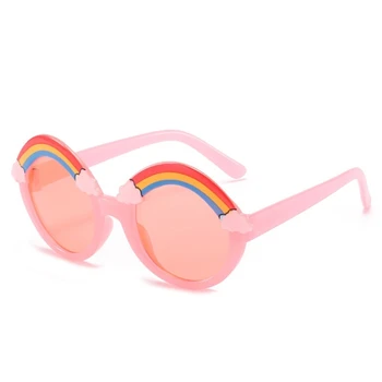 Детский реквизит для фотосессии, 2 предмета, детские летние пляжные солнцезащитные очки, повязка для волос ярких цветов, мультяшные очки с защитой от ультрафиолета
