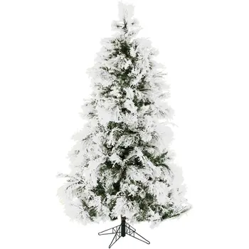 Искусственная Рождественская Елка Из Снежной Сосны высотой 6,5 Футов Без Подсветки | Полная | Высококачественная Реалистичная Листва | Подставка В комплекте | Hol