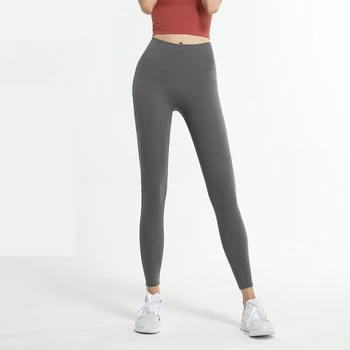 Однотонные спортивные леггинсы, женские колготки с высокой талией, тренировочные штаны для йоги, леггинсы для фитнеса с эффектом пуш-ап, Тренировочные брюки для бега