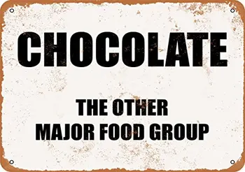 Металлический знак - шоколад: другая крупная группа продуктов питания. - Винтажный декор стен для кафе-бара, паба, украшения для домашнего пива, поделки
