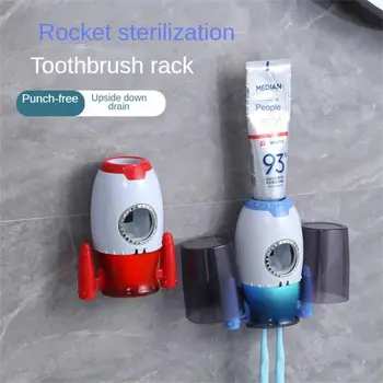 Пыленепроницаемая Автоматическая соковыжималка для зубной пасты, держатель зубной щетки Rocket, Влагостойкая подставка для зубных щеток с Usb-зарядкой, настенная